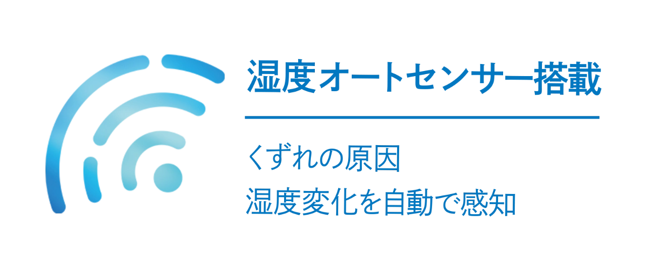 湿度オートセンサー搭載　くずれの原因湿度変化を自動で感知